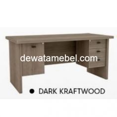 Meja Kantor Ukuran 160  - Garvani CALISTA PLUS LD 1600 / Dark Kraftwood